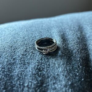 David Yurman X Crossover Band Ring
Sterling Silver with Diamonds, 6mm, Size 7